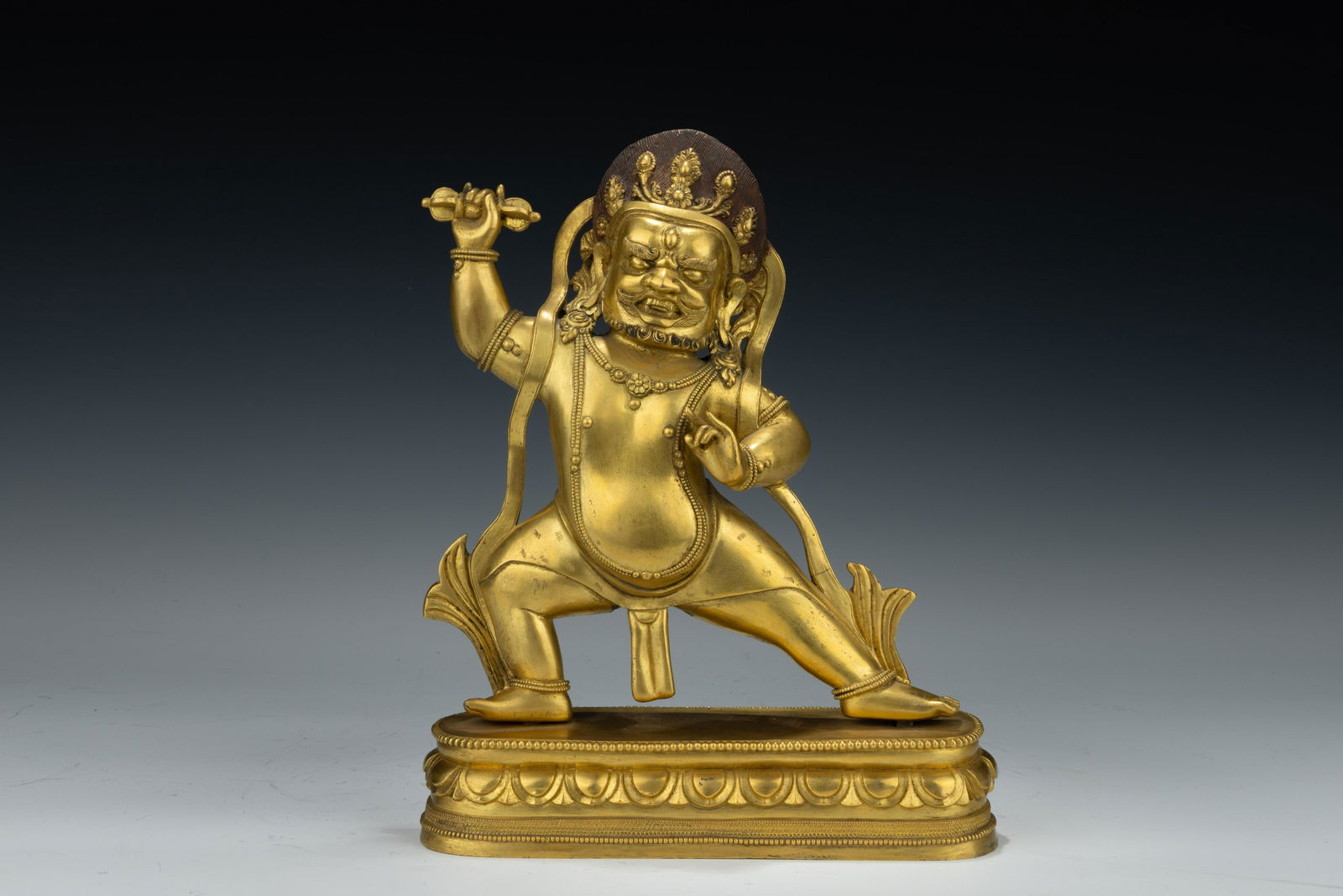 Qing Tibetan gilt bronze Vajrapani buddha statue (1 of 8)