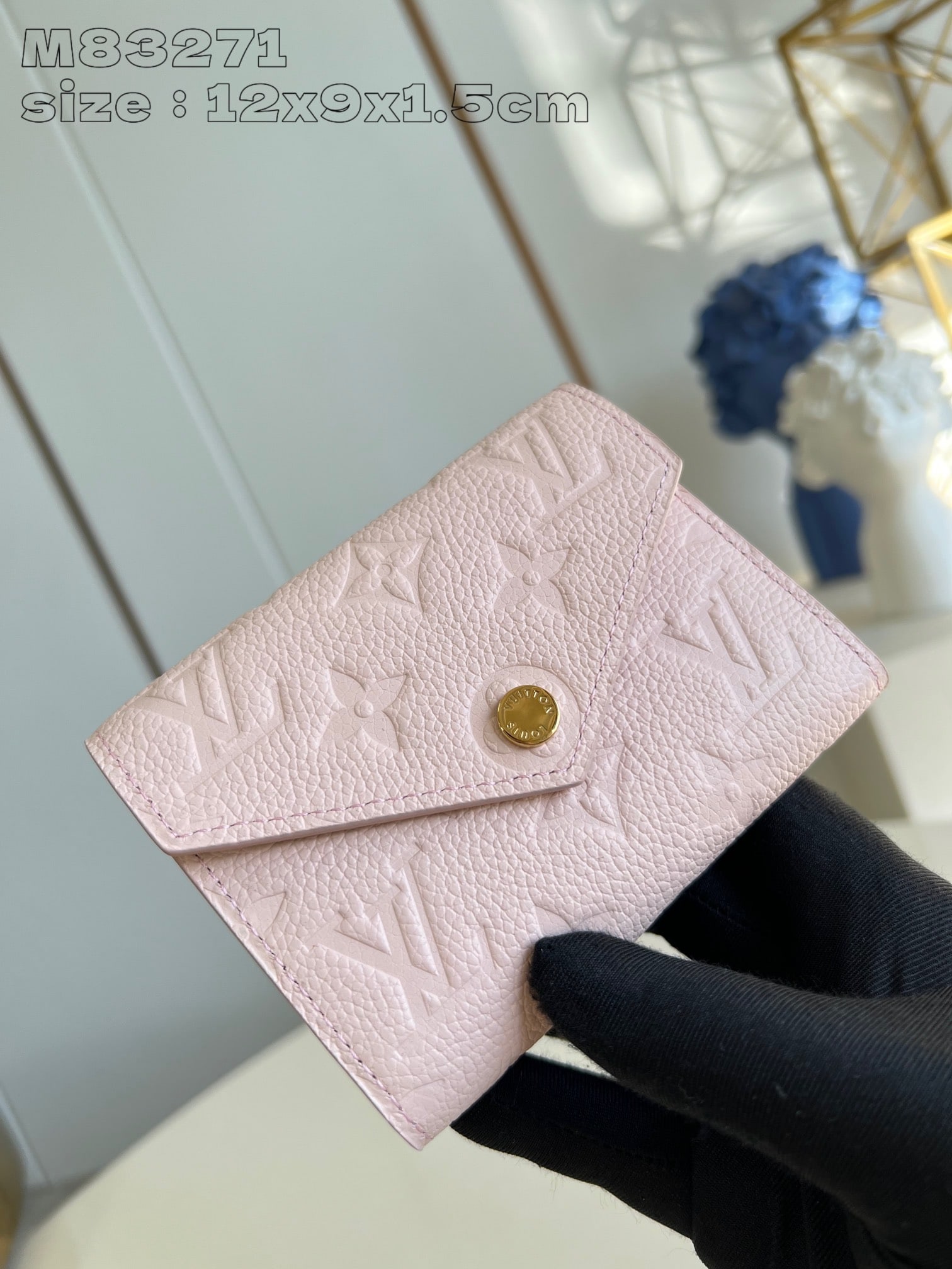 LV Victorine: This Victorine wallet is redesigned in soft-grained Monogram Empreinte leather, adorned with the understated iconic Monogram embossed pattern. The compact wallet features an envelope-style flap with a