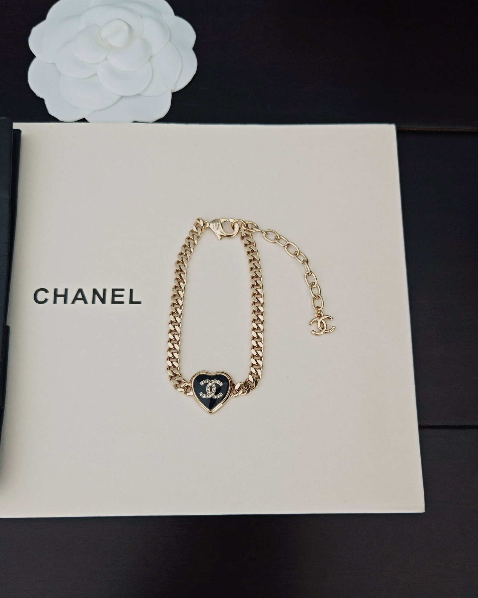Chanel Black Heart Bracelet (1 of 5)