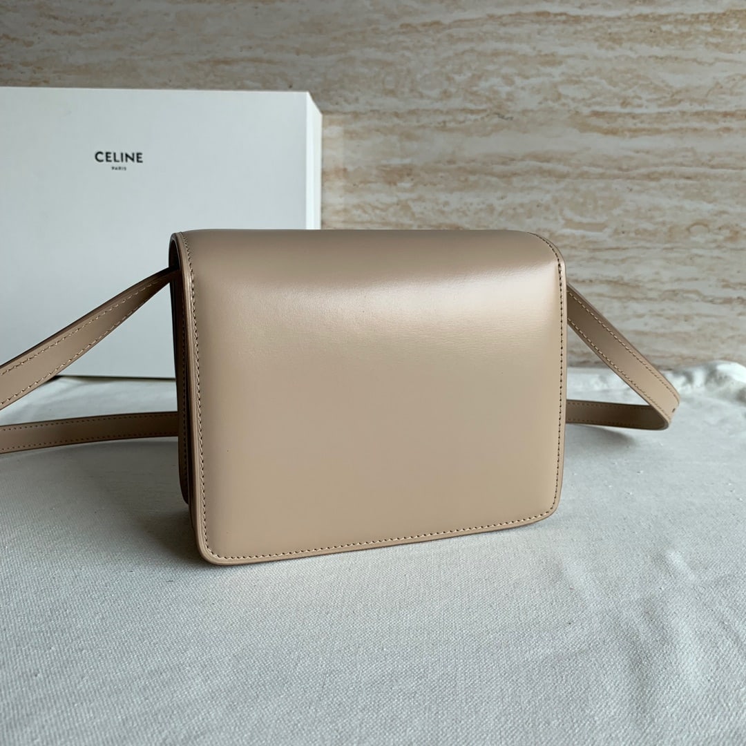 Celine: Box 16.5cm, light pink, hand-rubbed Italian cowhide leather, scratch-free surface (water-dyed sheepskin lining), with matte finish, distressed and frosted texture, all-steel hardware, Fenness edge pai