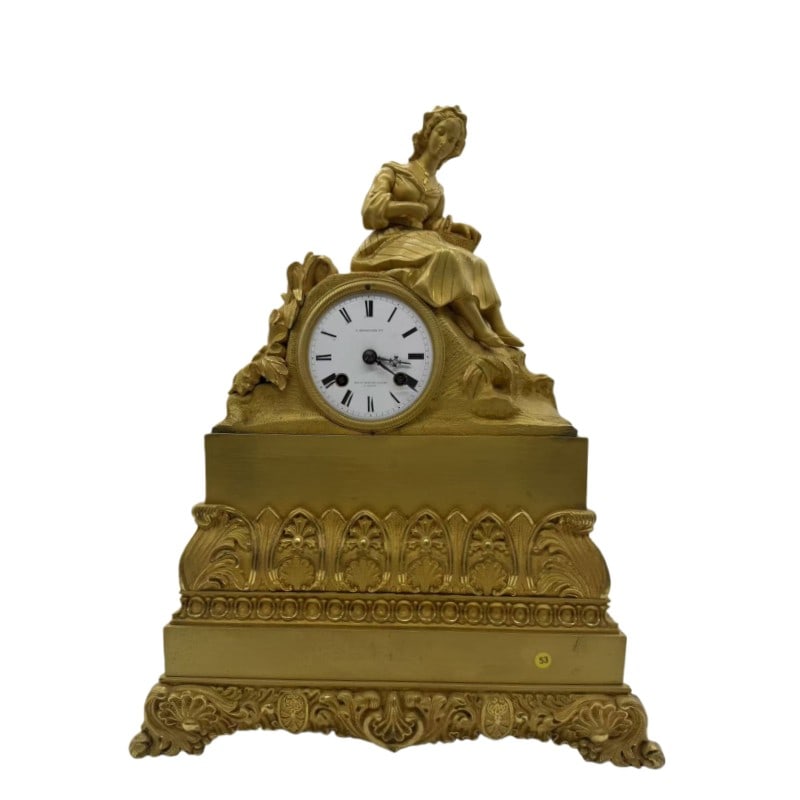 Clock: H 43cm W 34cm