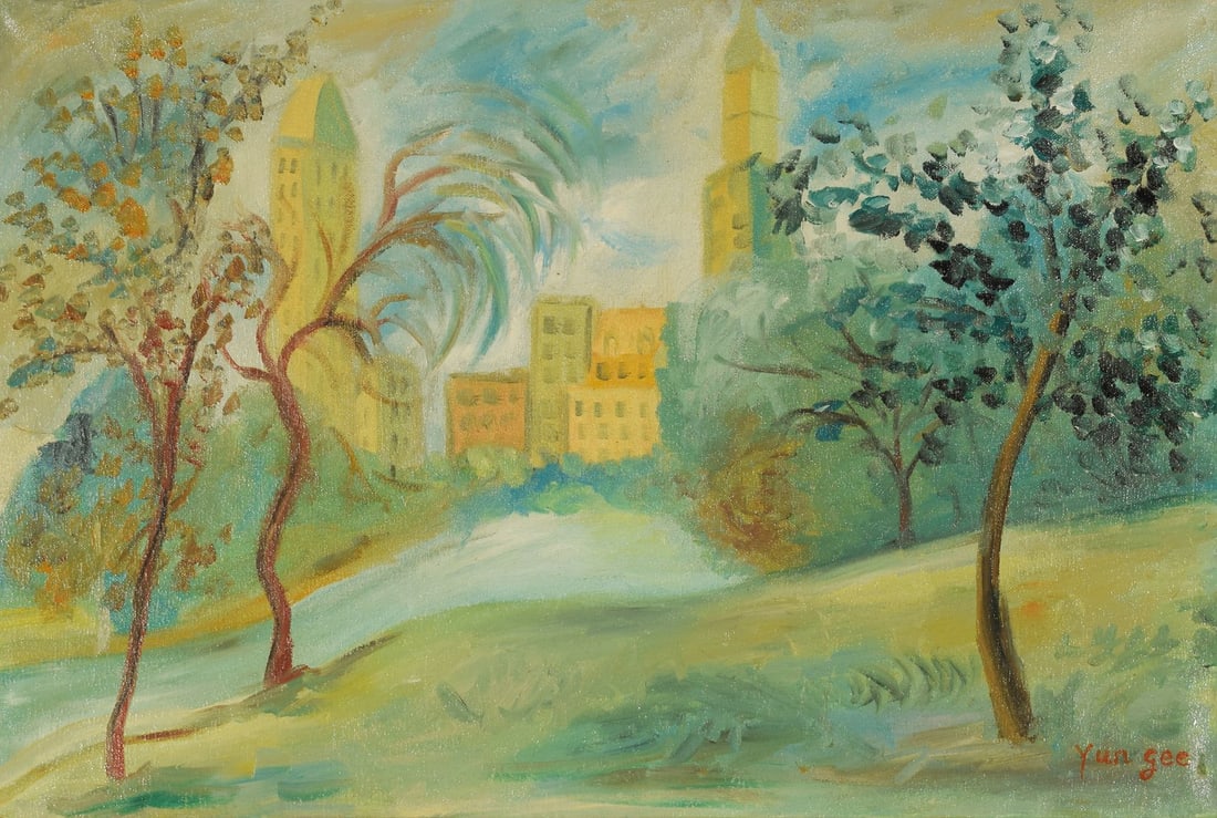 Yun Gee ?C Landscape: L 60cm W 40cm