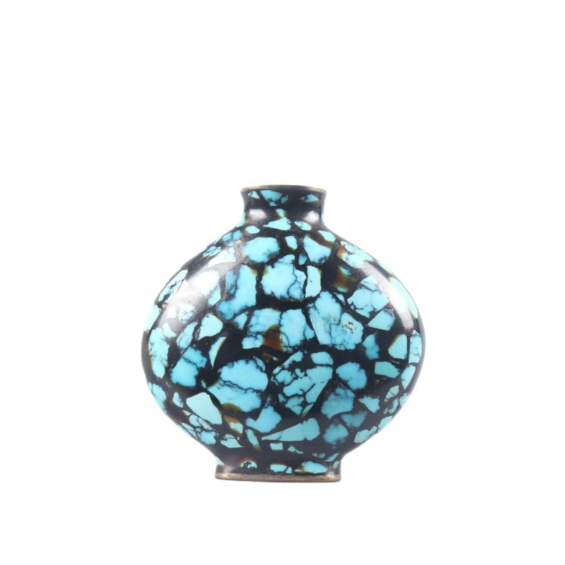 Qianlong Period Copper-body Snuff Bottle: H 6cm W 6cm