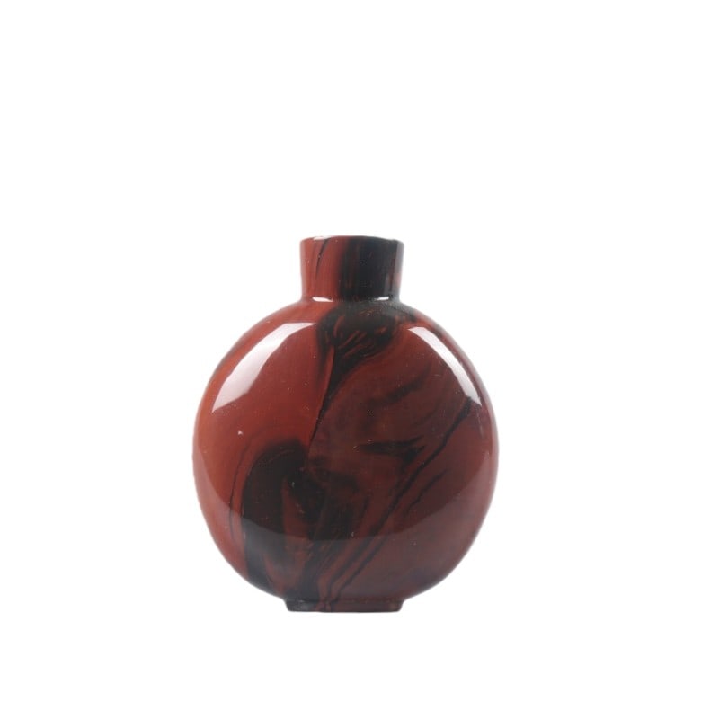 Snuff Bottle: H 5.2cm W 4cm