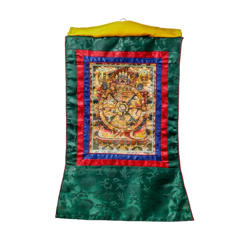Thangka: L 37cm W 26.5cm