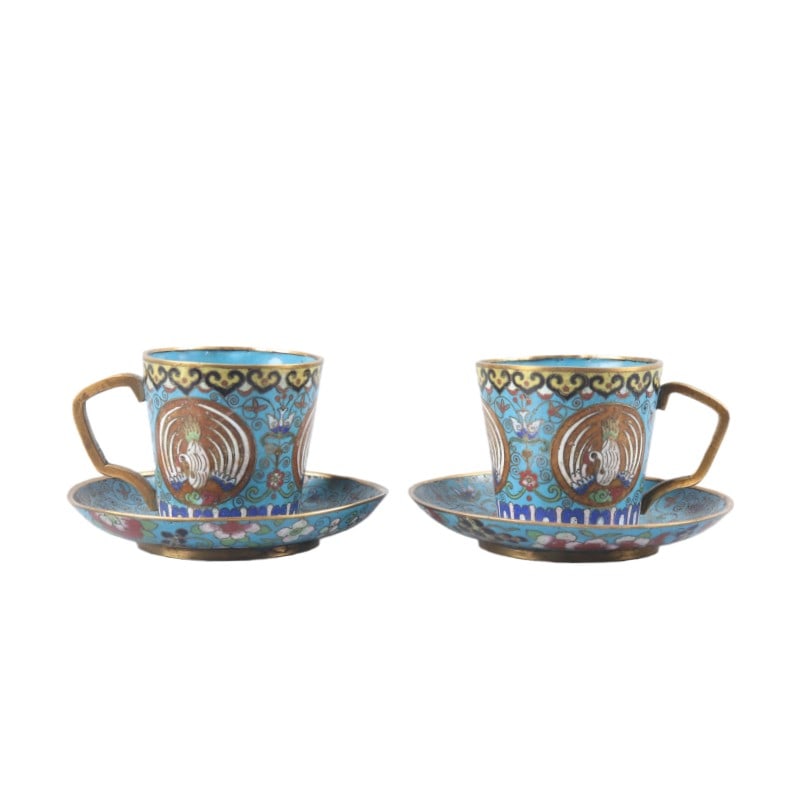 Cloisonn?? Cups (set) (1 of 6)