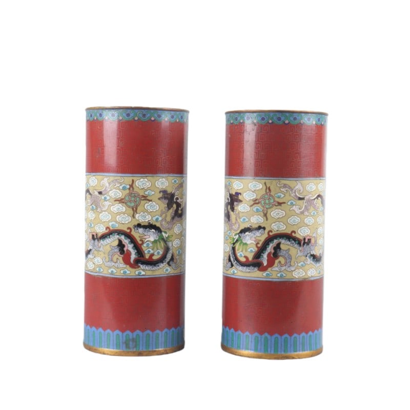 Qianlong Period Cloisonn?? Hat Stands (set) (1 of 6)