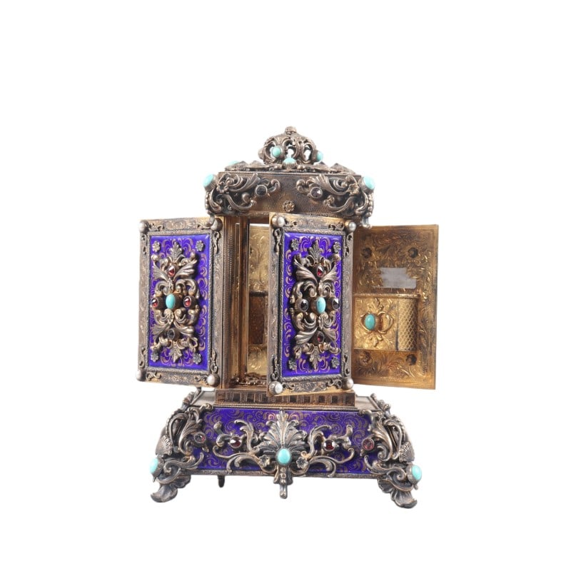 Silver Engraved Floral Music Box (1 of 8)