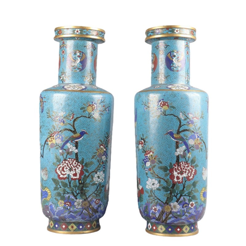 Cloisonn?? Club-shaped Vases (set) (1 of 11)