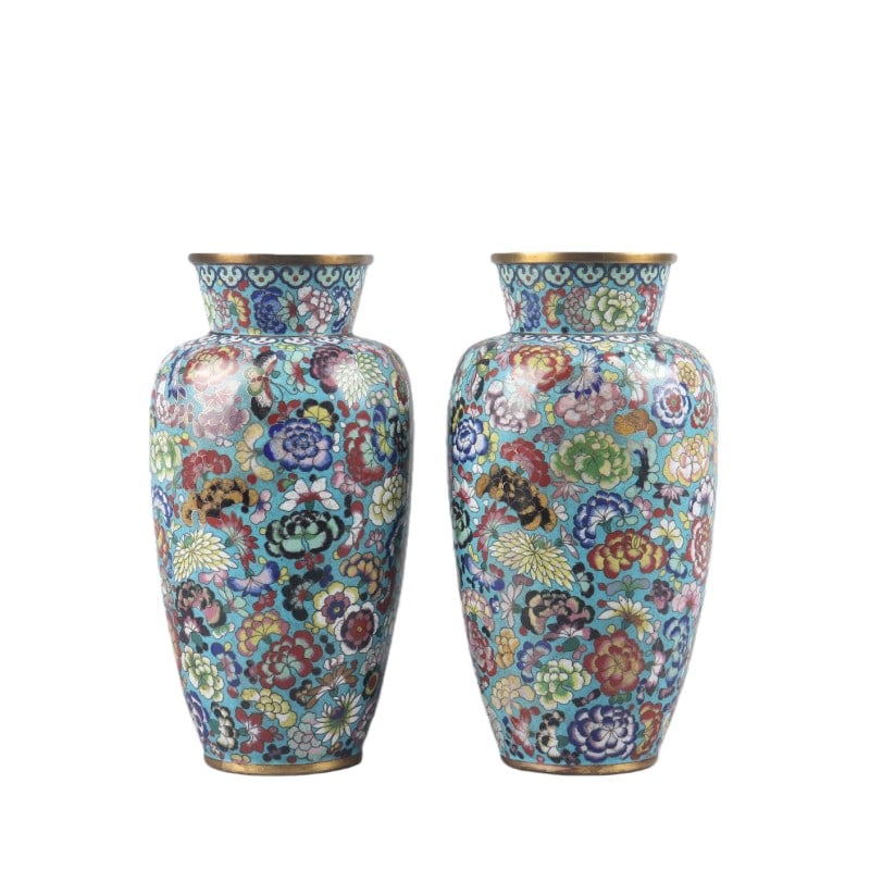 Cloisonn?? Vases (set) (1 of 6)