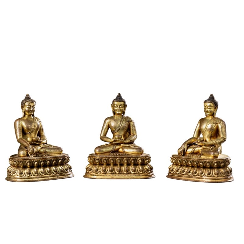 Gilt Bronze Three Buddhas (1 of 20)