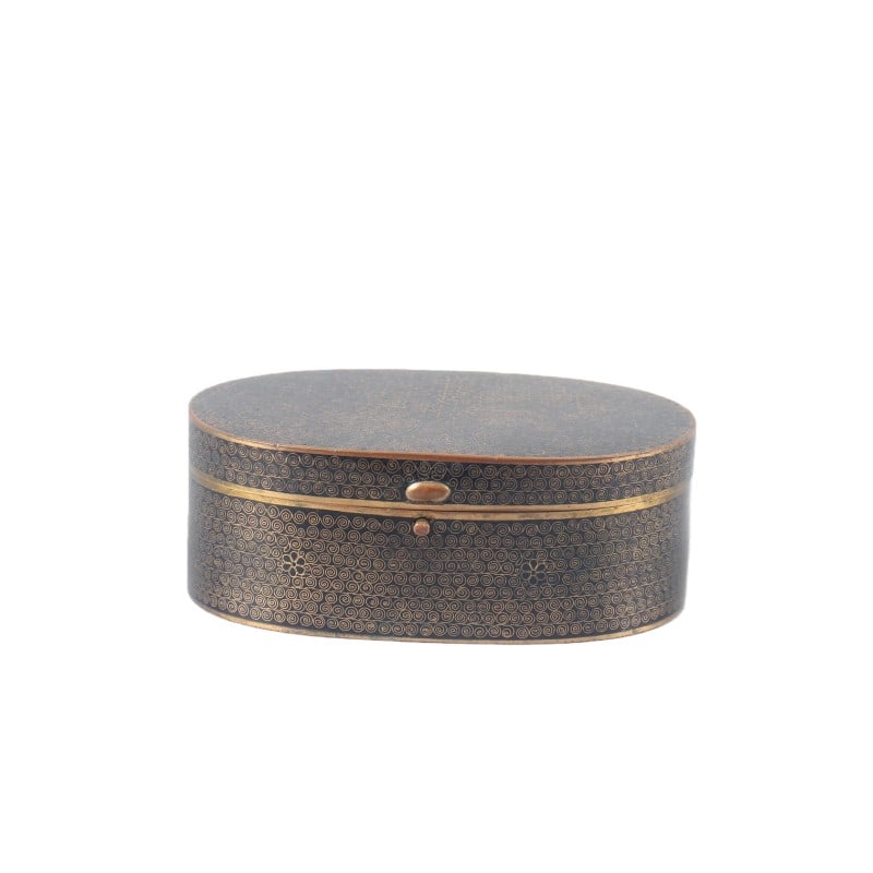 Copper Covered Box: H 4cm L 10cm