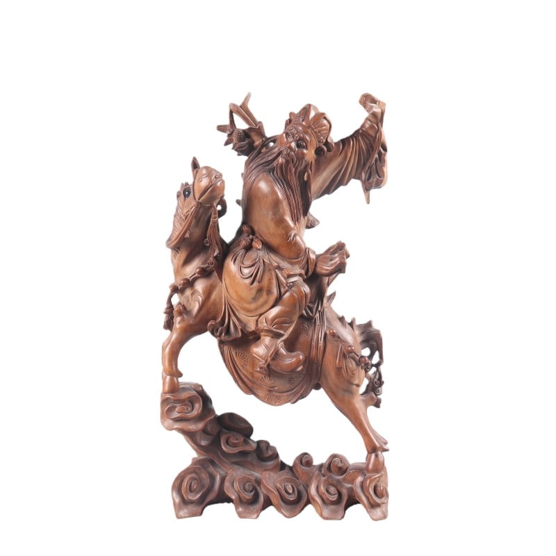 Boxwood Figure Statue: H 44cm W 23cm