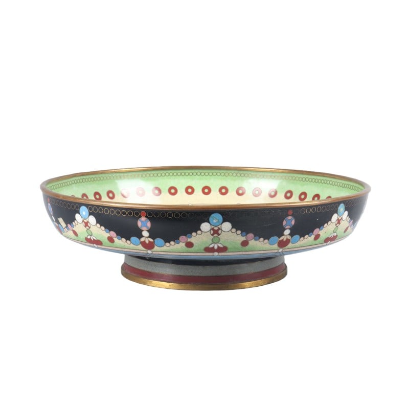 Cloisonn?? Large Dish: H 11cm Diameter 37cm