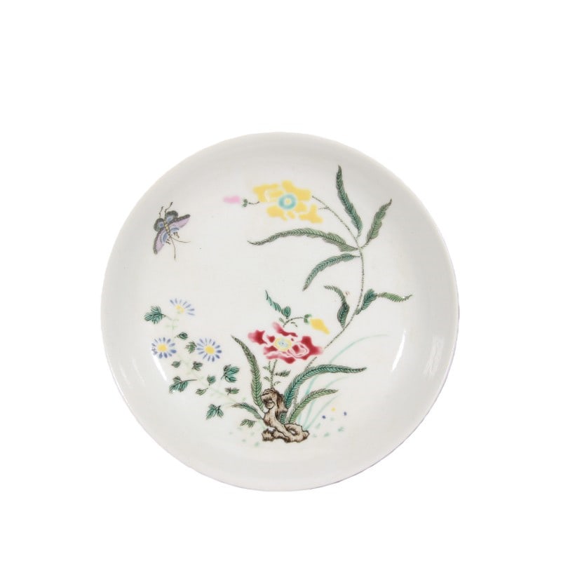 Yongzheng Period Famille Rose Three-autumn Dish: Diameter 15.7cm