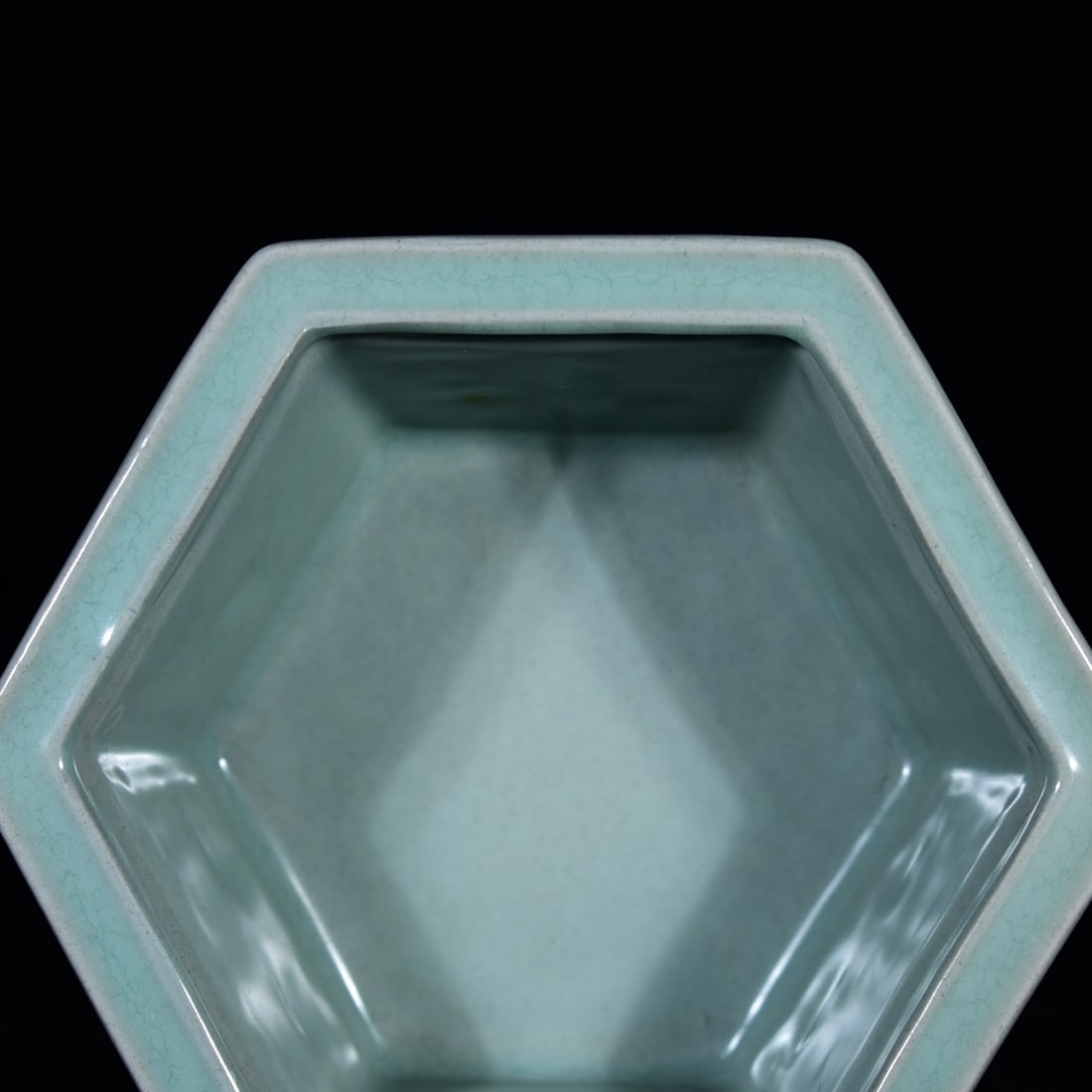 Longquan ware hexagonal brush washer - 5
