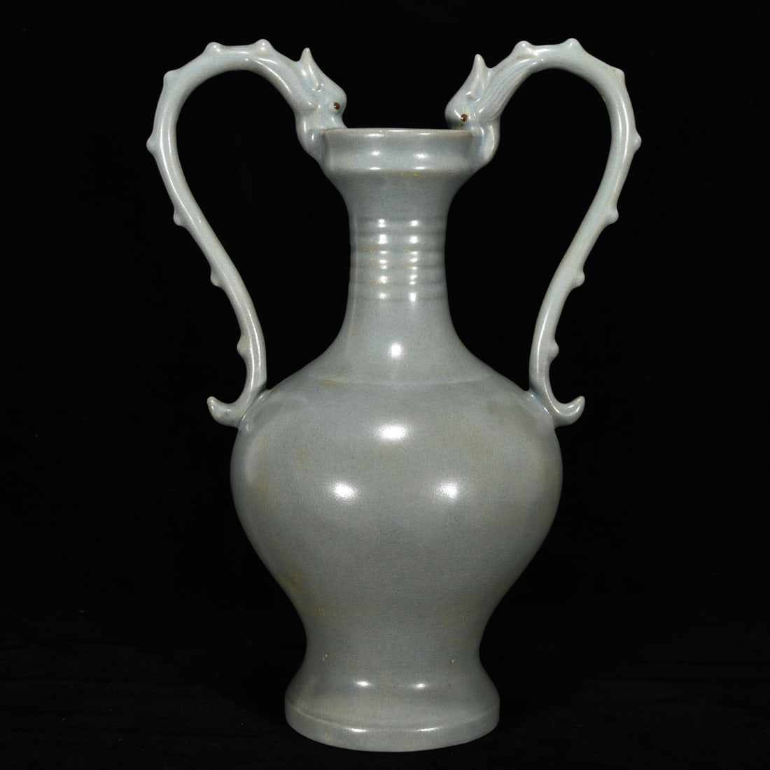 Song Dynasty Ru ware double dragon vase (1 of 9)