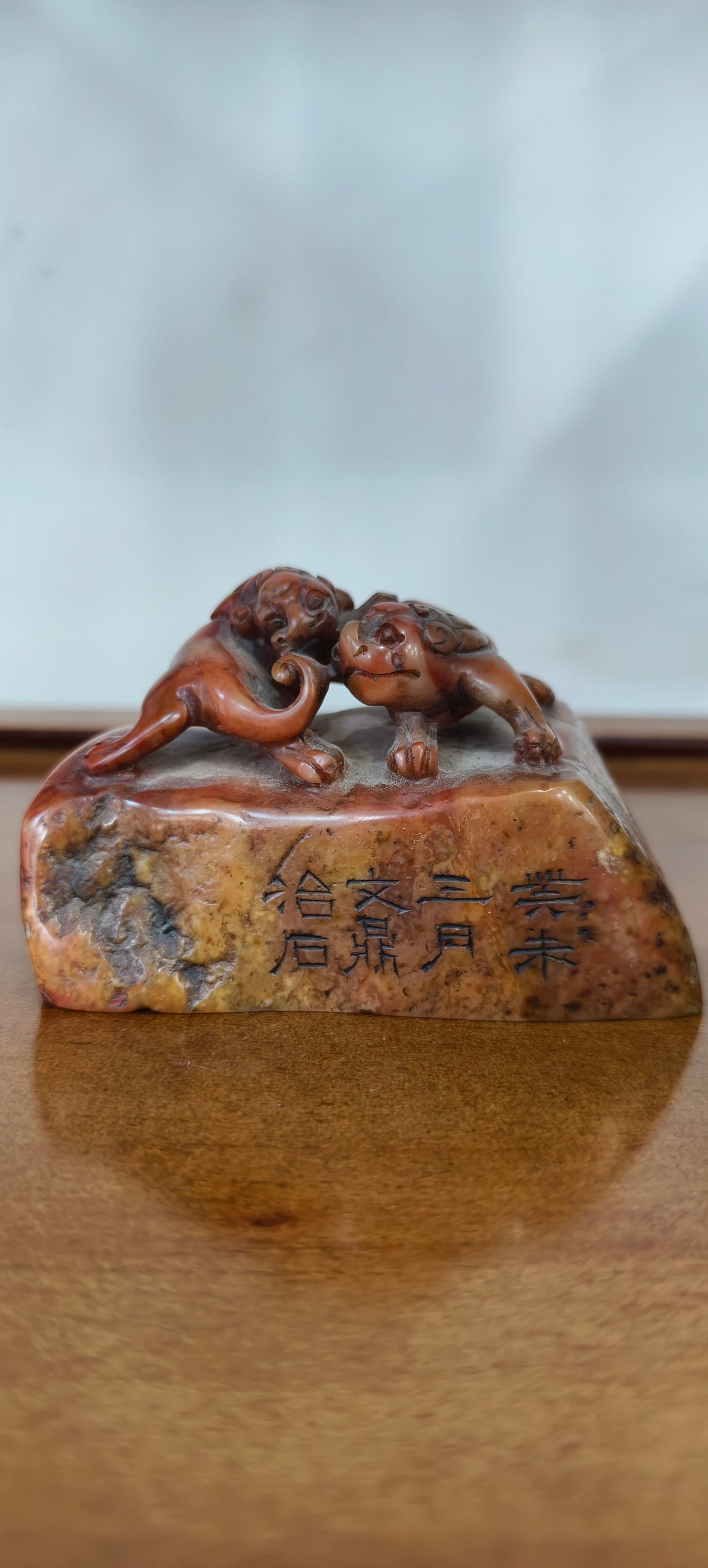 Shoushan stone (double lion) freeform seal (1 of 9)