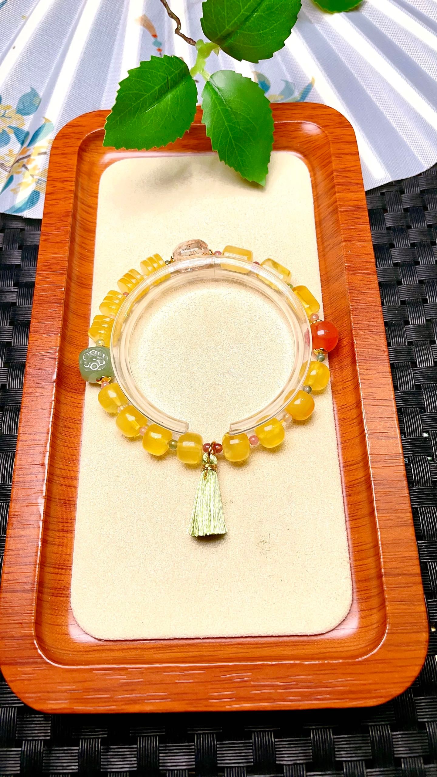 Original handmade custom natural amber bracelet (1 of 6)