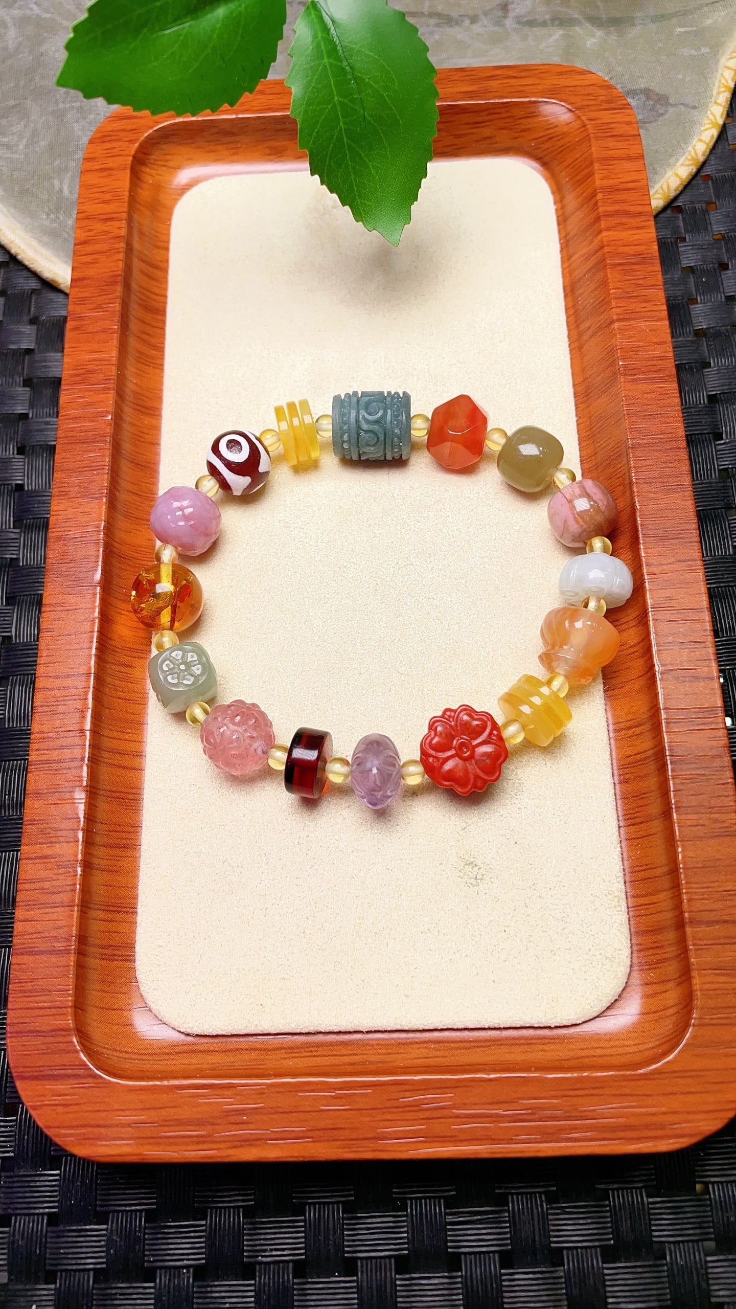 Original handmade custom natural gemstone bracelet (1 of 6)