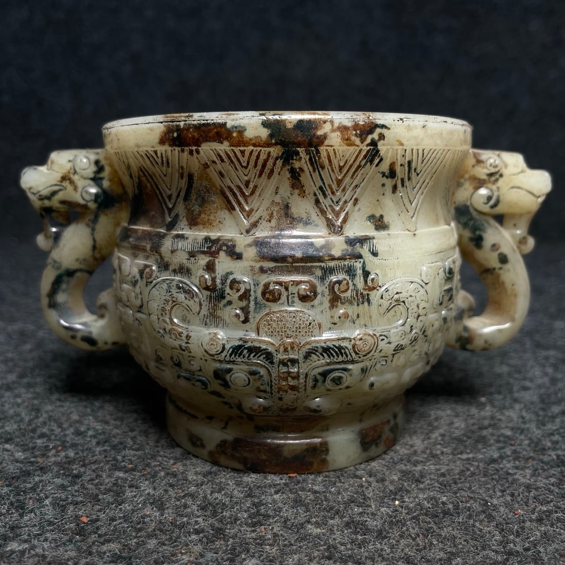 Ancient jade ornaments: Dimensions of the ancient jade ornament: 13.8 x 9.7 x 8 cm (length x width x height). Provenance:Private collection from a professor in University of Glasgow. We warmly invite collectors, colleagues, 