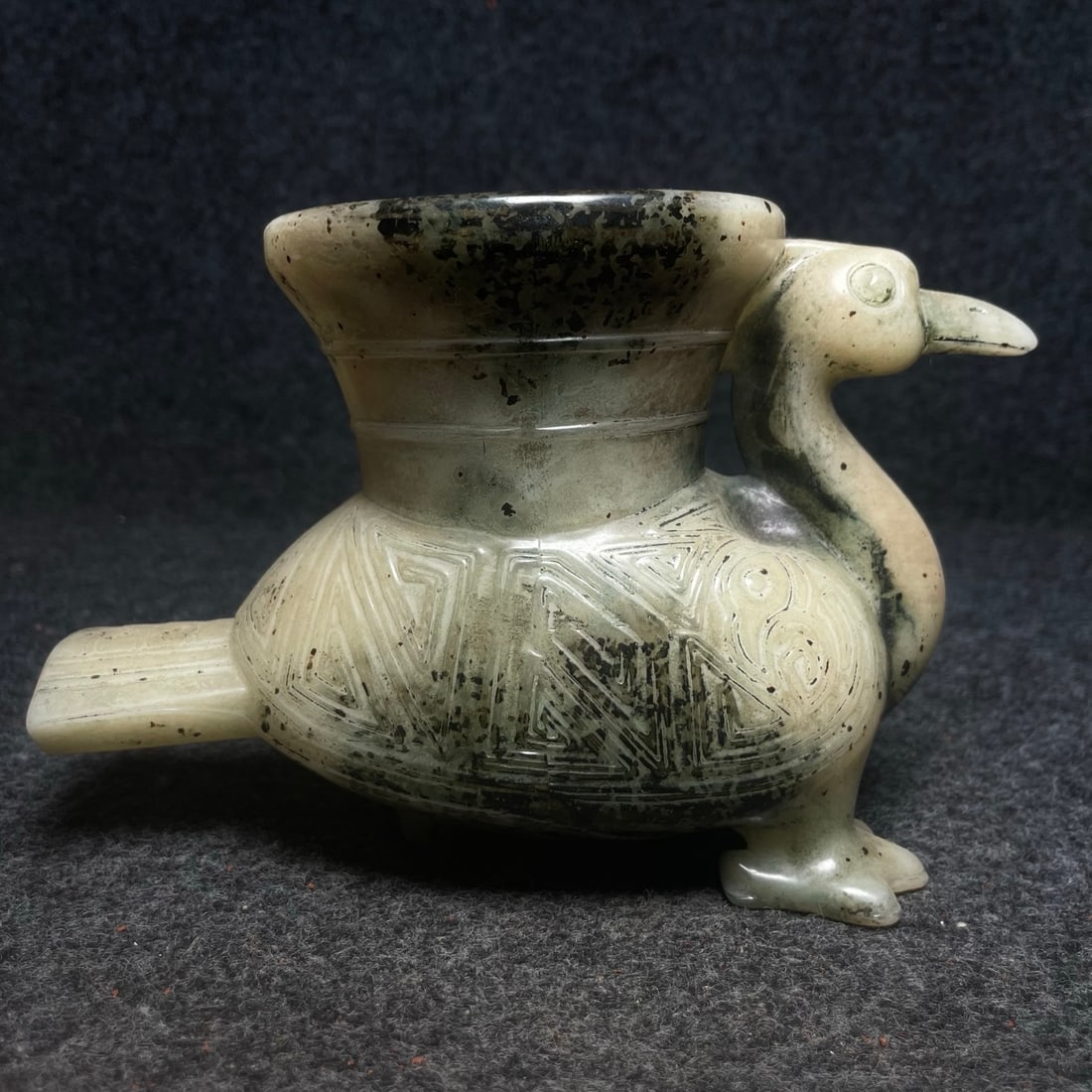 Ancient Jade Incense Burner: Dimensions of the ancient jade incense burner: 18.8 x 9.5 x 12 cm (length x width x height). Provenance:Private collection from a professor in University of Glasgow. We warmly invite collectors, colle