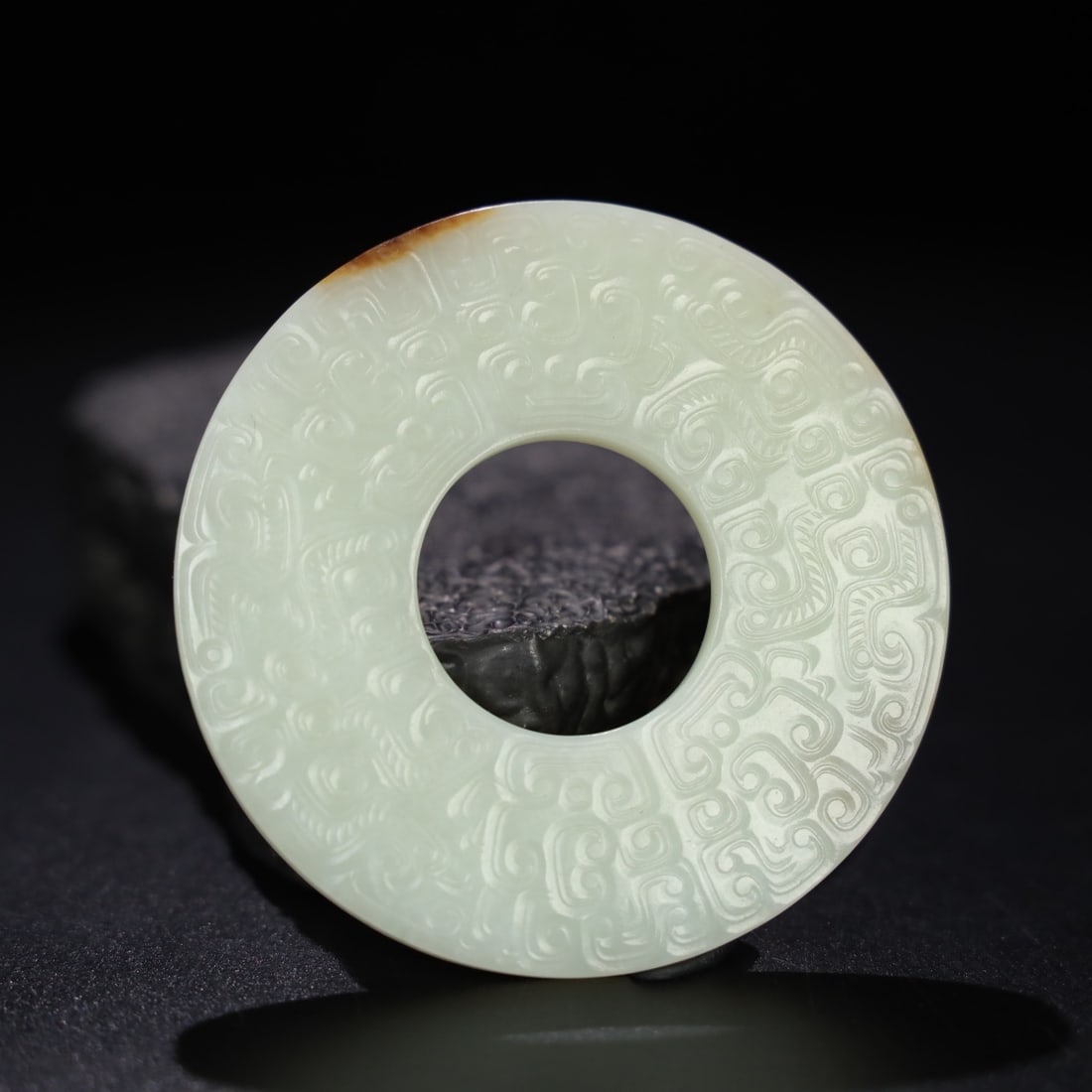 Former collection of Hetian jade bi disc (1 of 9)