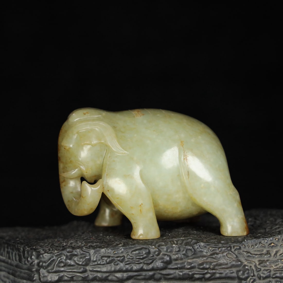 Former Collection of Hetian Jade Elephant (1 of 9)