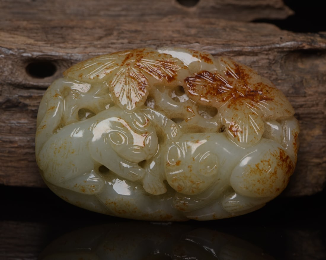 Hetian jade double joy (1 of 9)