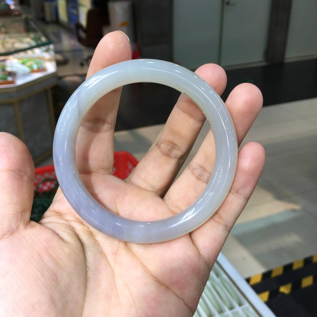 Hetian jade smoky purple bracelet (1 of 5)