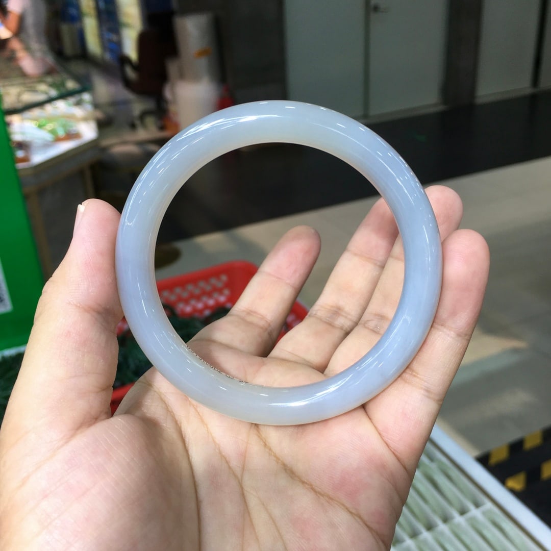 Hetian jade smoky purple bracelet (1 of 6)