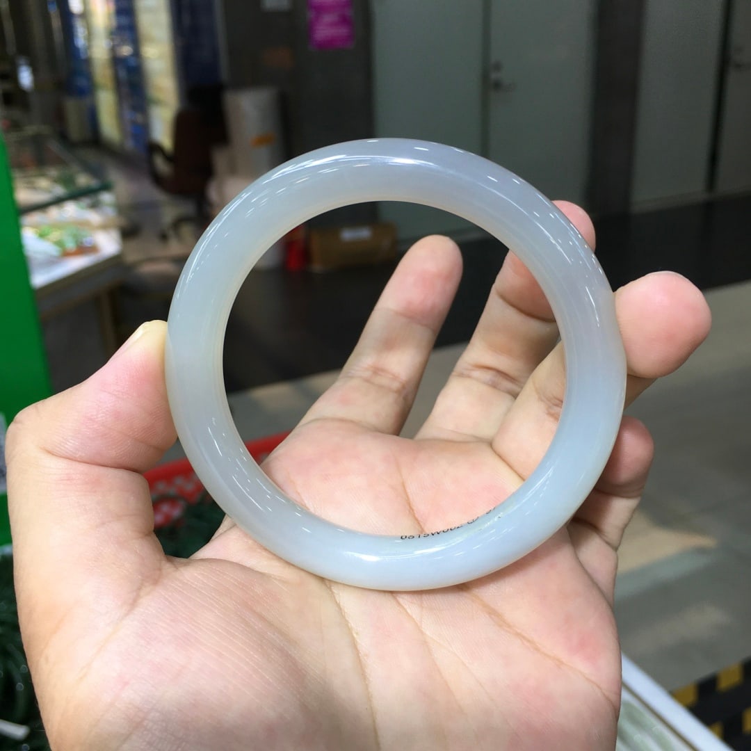 Hetian jade smoky purple bracelet (1 of 5)