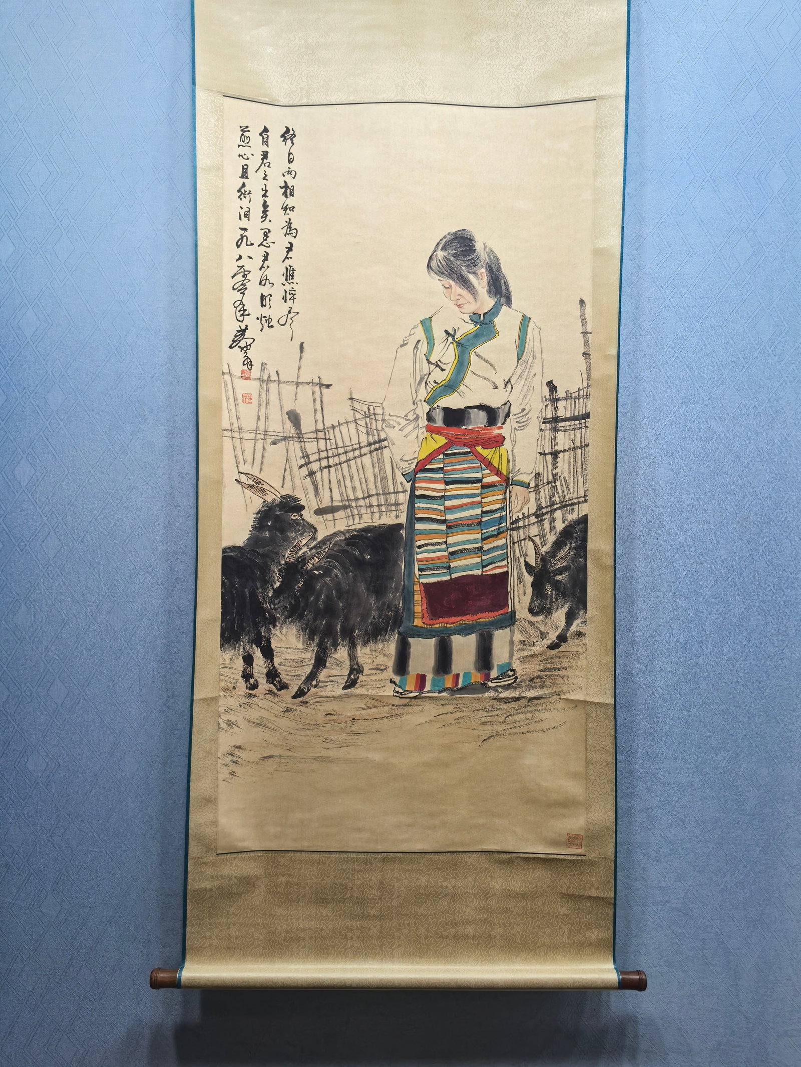 Huang Zhou's Fine Paper Figure Paintings: Huang Zhou, Fine Artwork, Figure Painting on Paper, 68 x 136.8 cm Provenance:Private collection, Moscow, Russia. We warmly invite collectors, colleagues, and friends to join us for our auctions and lo