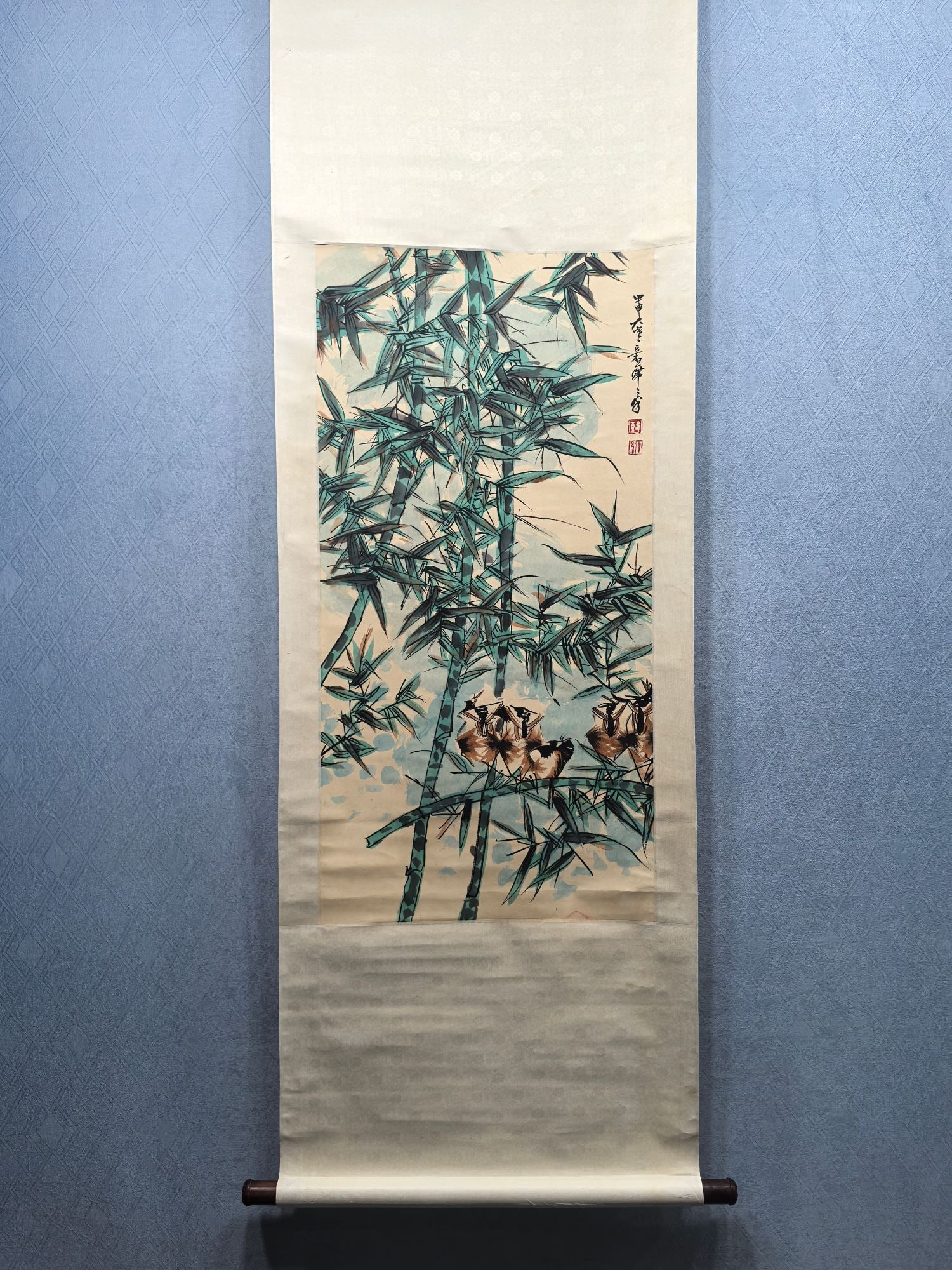 Han Tianheng's Fine Paper Bamboo Paintings: Han Tianheng, Fine Bamboo Painting on Paper, 48.8 x 97.4 cm Provenance:Private collection from a professor in Paris-Saclay University. We warmly invite collectors, colleagues, and friends to join us f
