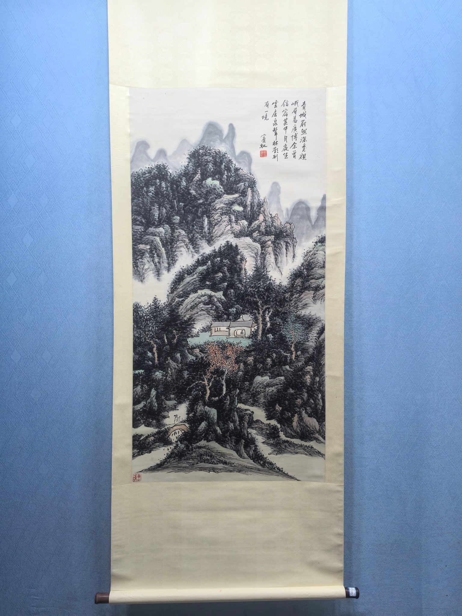 Huang Binhong's Fine Paper Landscape Paintings: Huang Binhong's Fine Artwork on Paper: Landscape Painting; Painting Size: 67 x 137 cm Provenance:from a private collector in Luxembourg. We warmly invite collectors, colleagues, and friends to join us