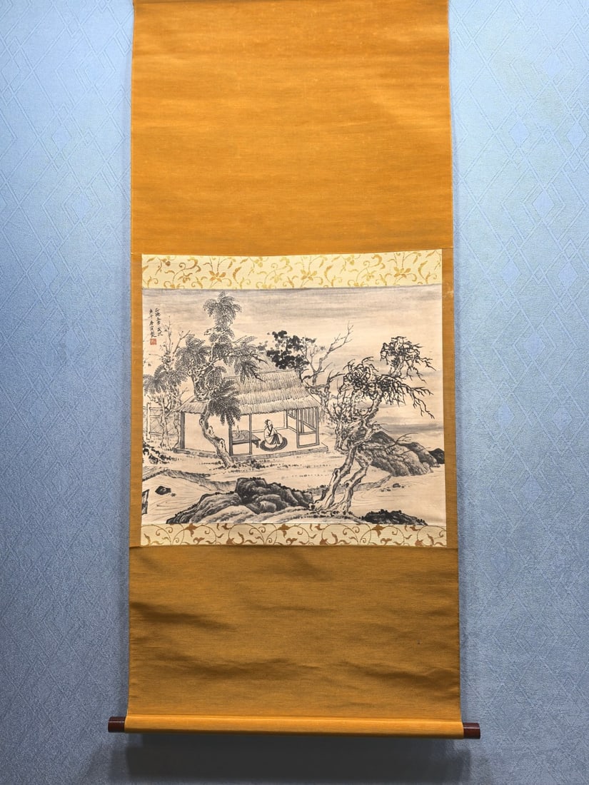 Tang Yin's Fine Paper Paintings: Landscapes and Figures: Tang Yin's Fine Paper Painting: Landscape and Figures, 58 x 46 cm Provenance:from a private collector in Luxembourg. We warmly invite collectors, colleagues, and friends to join us for our auctions an