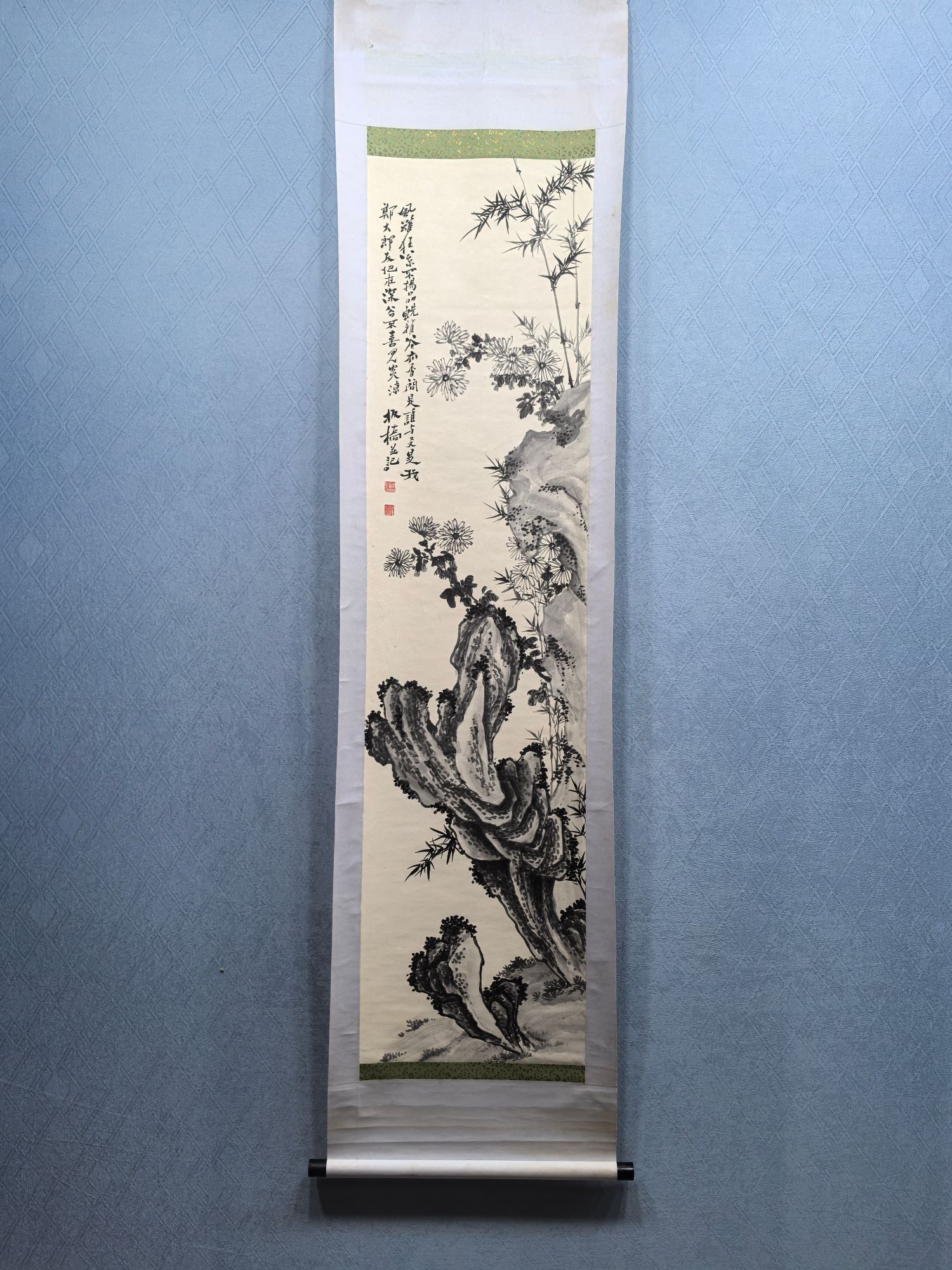 Fine ink bamboo paintings on paper by Zheng Banqiao of the Qing Dynasty (1 of 9)
