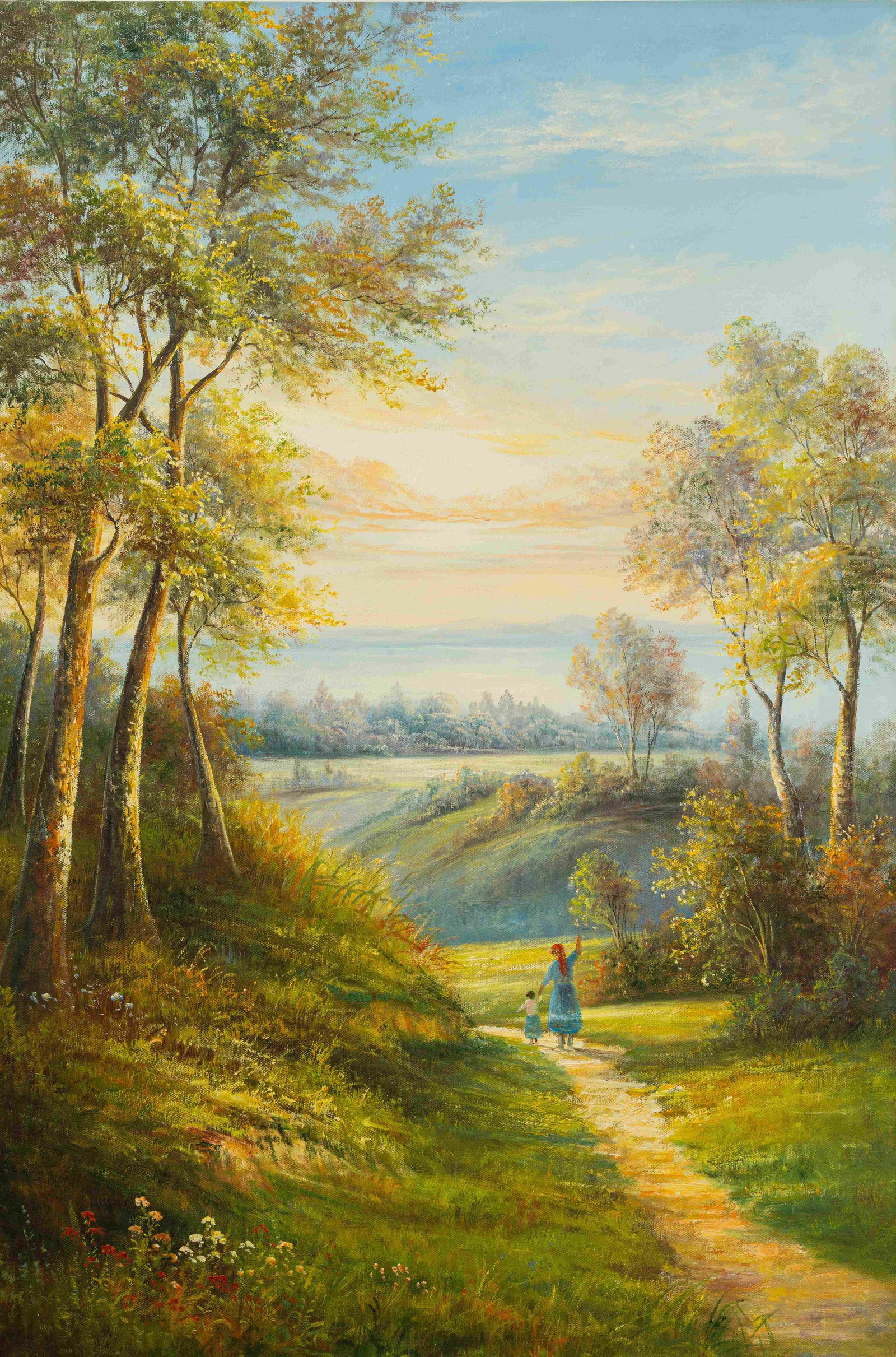 A guide: Painted by Jiangshan 60 x 90 cmUnframed Oil On Canvas Condition:Minor old wear and weathering.