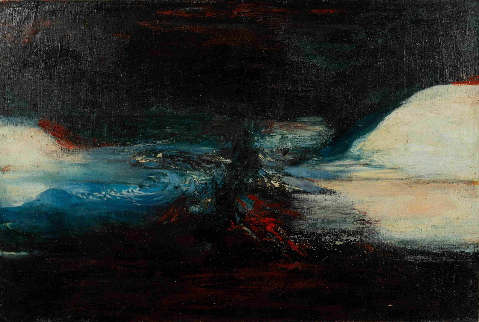 Untitled Oil Painting: Painted by Lujiang 60 x 90 cm Unframed Oil On Canvas Condition:Very good condition with only minor old wear, expected natural imperfections including age wrinkles.