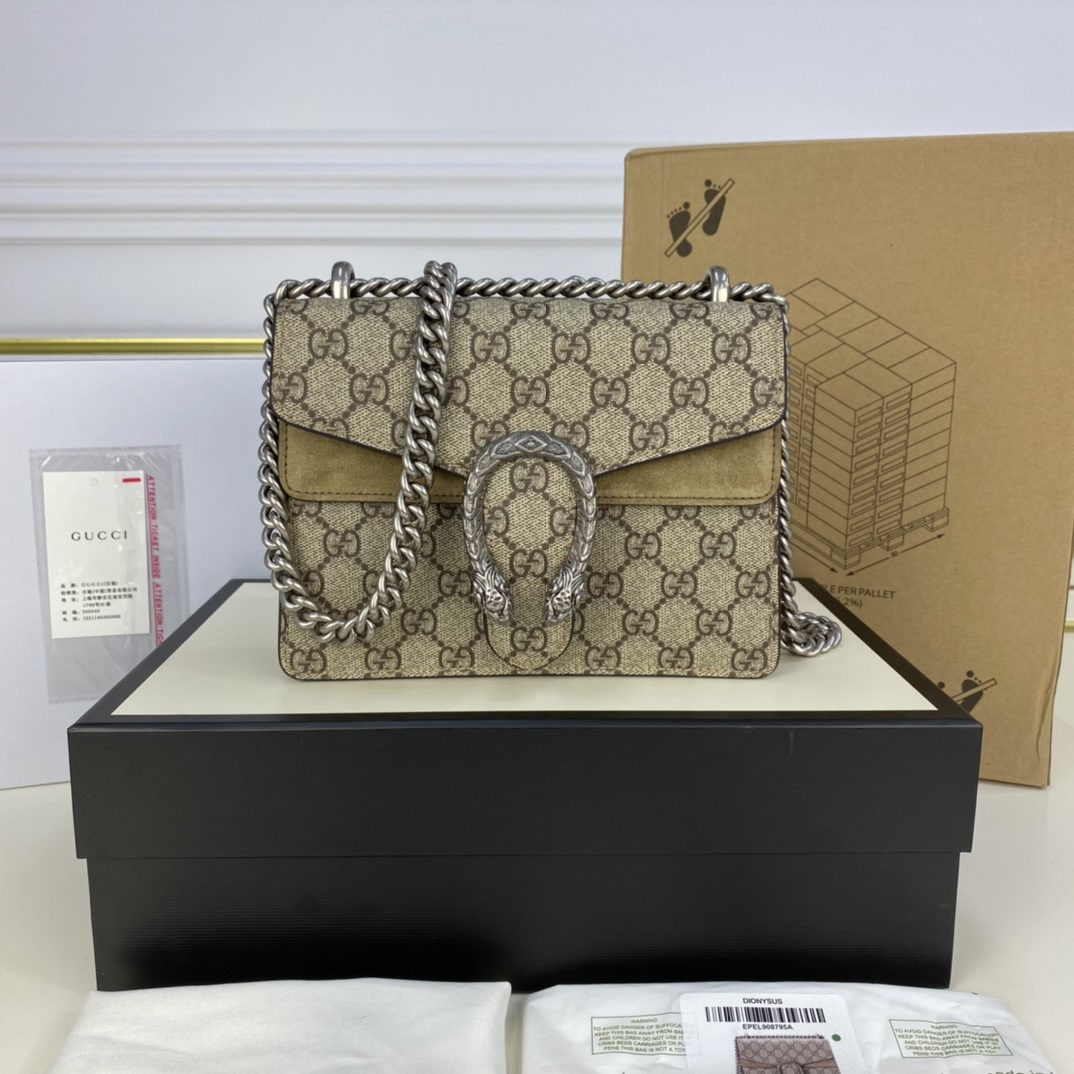 GUCCI Dionysus: We offer FREE SHIPPING for both domestic and international clients who bid over $500. The classic GUCCI Dionysus in small khaki ?C a signature GUCCI piece, experience its irresistible charm! Inspired 