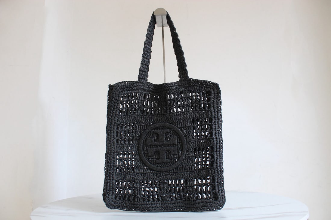 Tory Burch Ella: We offer FREE SHIPPING for both domestic and international clients who bid over $500. The ToryBurch Ella Woven Tote Bag embodies the designer's passion for woven baskets. Crafted from select hand-croc