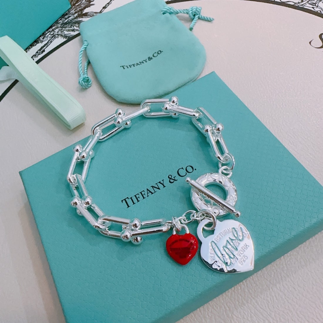 TIFFNY&CO. Bracelet: We offer FREE SHIPPING for both domestic and international clients who bid over $500. TIFFNY&CO. Exquisite silver bracelet, celebrity style, retro trendy fashion, unisex, couple style, rock punk silve