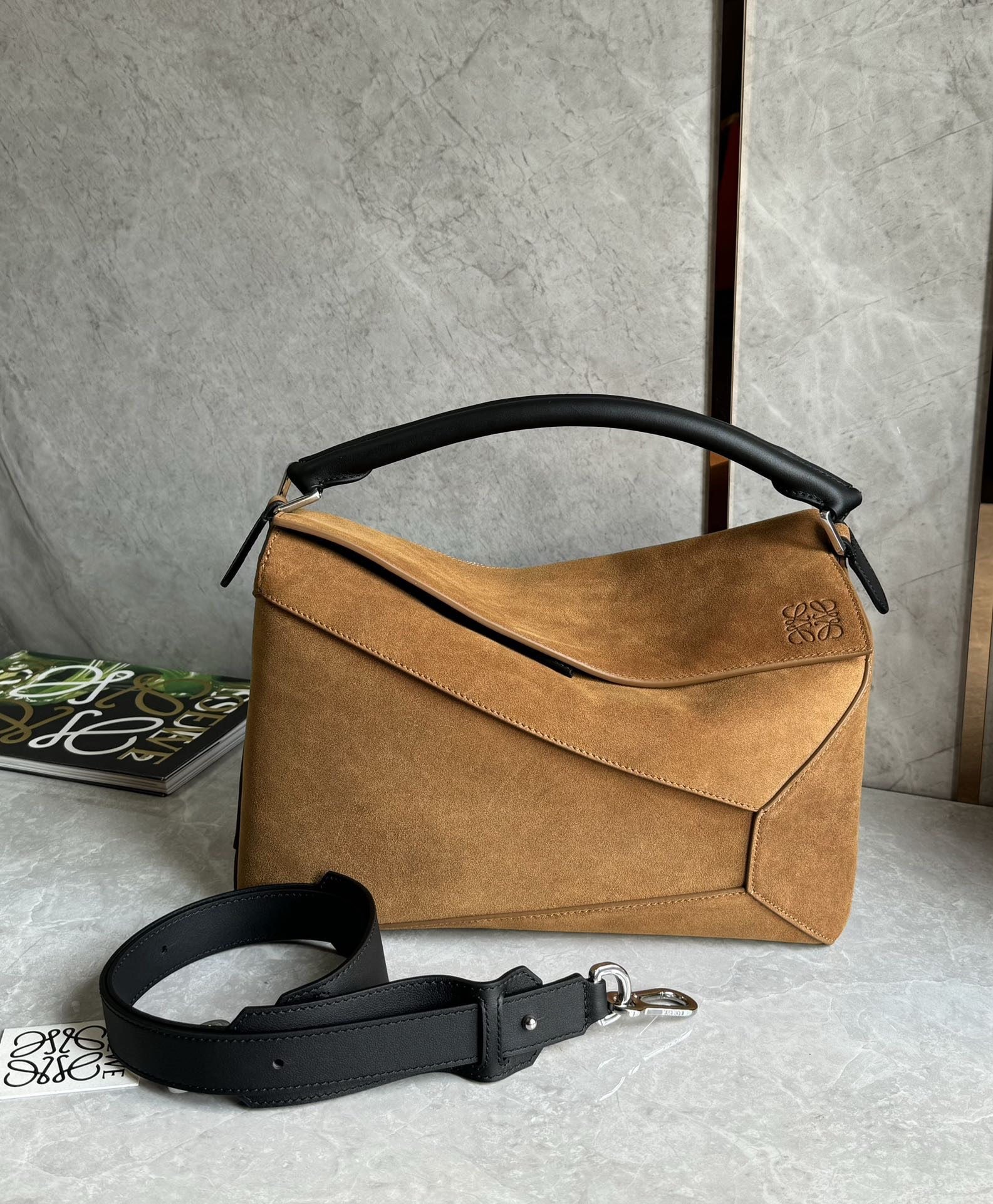 LOEWE Flamenco Purse: We offer FREE SHIPPING for both domestic and international clients who bid over $500. LOEWE Flamenco Purse Lucky Bag, Shell Grey. Features a pleated design and soft lambskin texture. The iconic