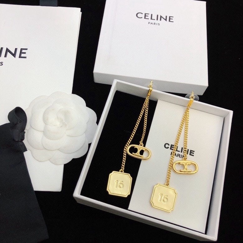 Celine earrings: We offer FREE SHIPPING for both domestic and international clients who bid over $500. Celine earrings feature unique and distinctive designs that will redefine your impression of traditional earrings 