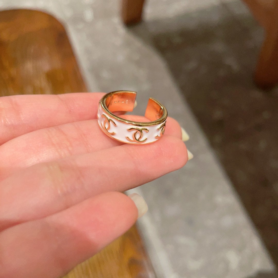 Chanel double C logo ring: We offer FREE SHIPPING for both domestic and international clients who bid over $500. Chanel double C logo ring! The simple design is incredibly sophisticated, makes your hands appear whiter, and is v