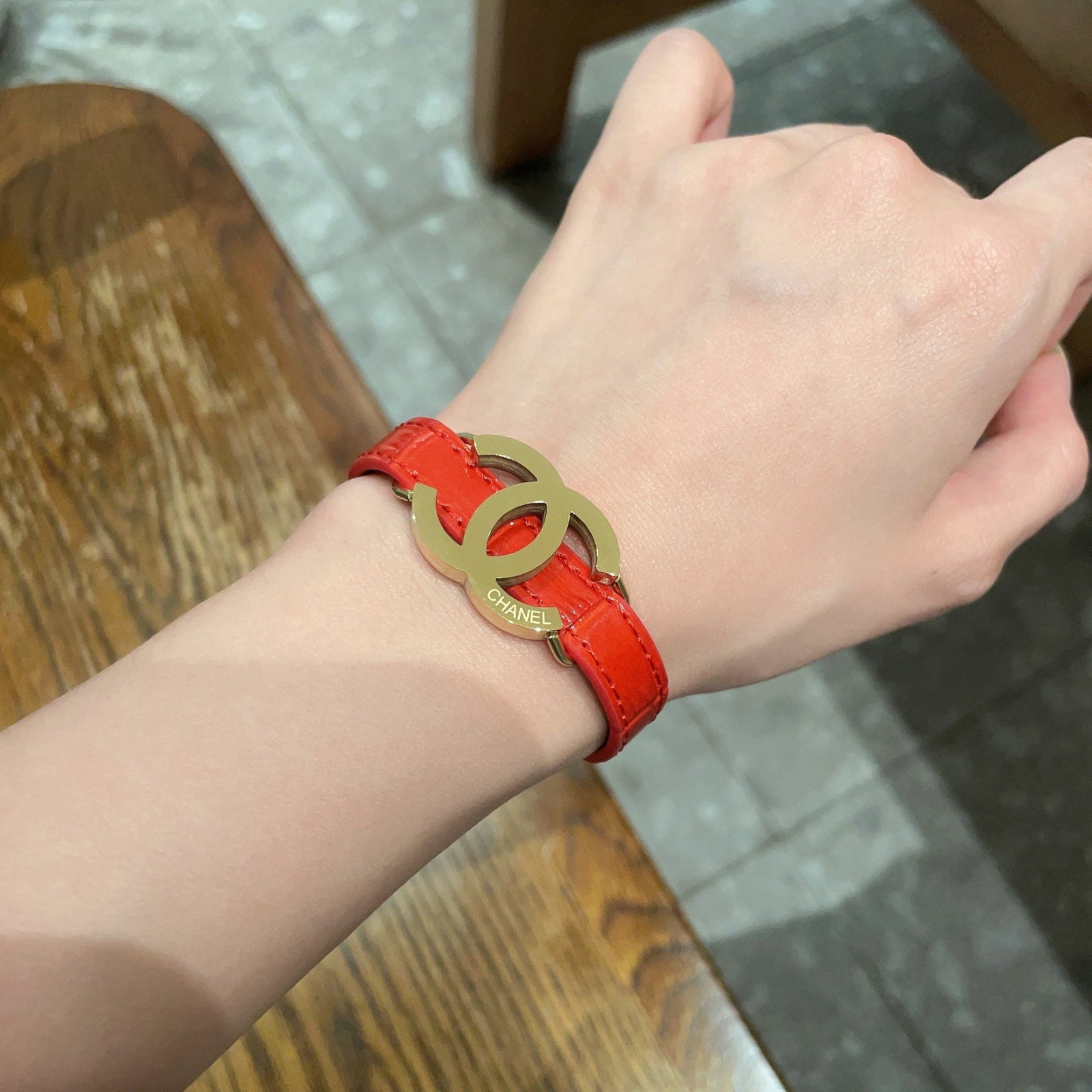 Chanel leather bracelet: We offer FREE SHIPPING for both domestic and international clients who bid over $500. Chanel leather bracelets feature a unique design that blends retro and avant-garde style, and have been beloved by