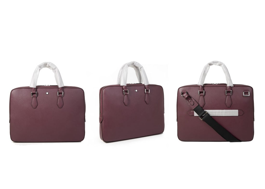 MONTBLANC Heart Series Ultra-thin Briefcase: We offer FREE SHIPPING for both domestic and international clients who bid over $500. MONTBLANC Heart Series Ultra-Thin Briefcase, Dolpo Red. Material: Top-grain cowhide leather. Dimensions: 40x29x5 c