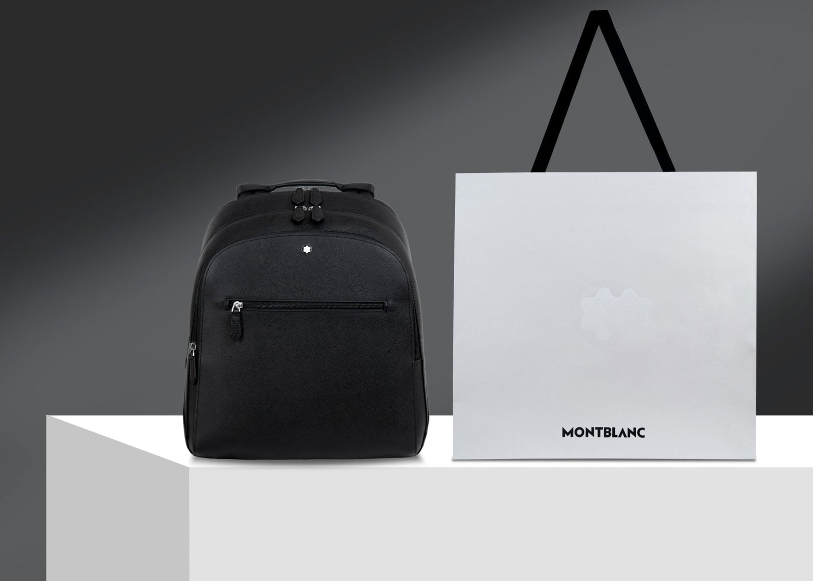 MONTBLANC Heart Series Backpack: We offer FREE SHIPPING for both domestic and international clients who bid over $500. MONTBLANC Heart Series Backpack, Classic Black. Material: Top Grain Cowhide. Dimensions: 40x33x13 cm. A wonderful