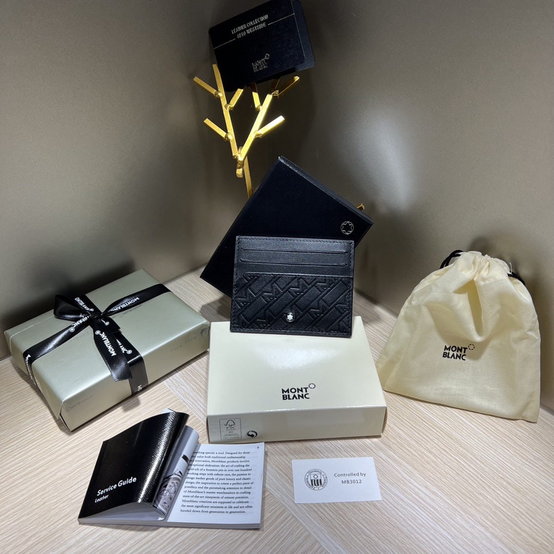 MONTBLANC Black Series Mini Card Holder: We offer FREE SHIPPING for both domestic and international clients who bid over $500. MONTBLANC Black Series Card Holder Material: Top Grain Calfskin A wonderful gift for you or your loved one. Curren