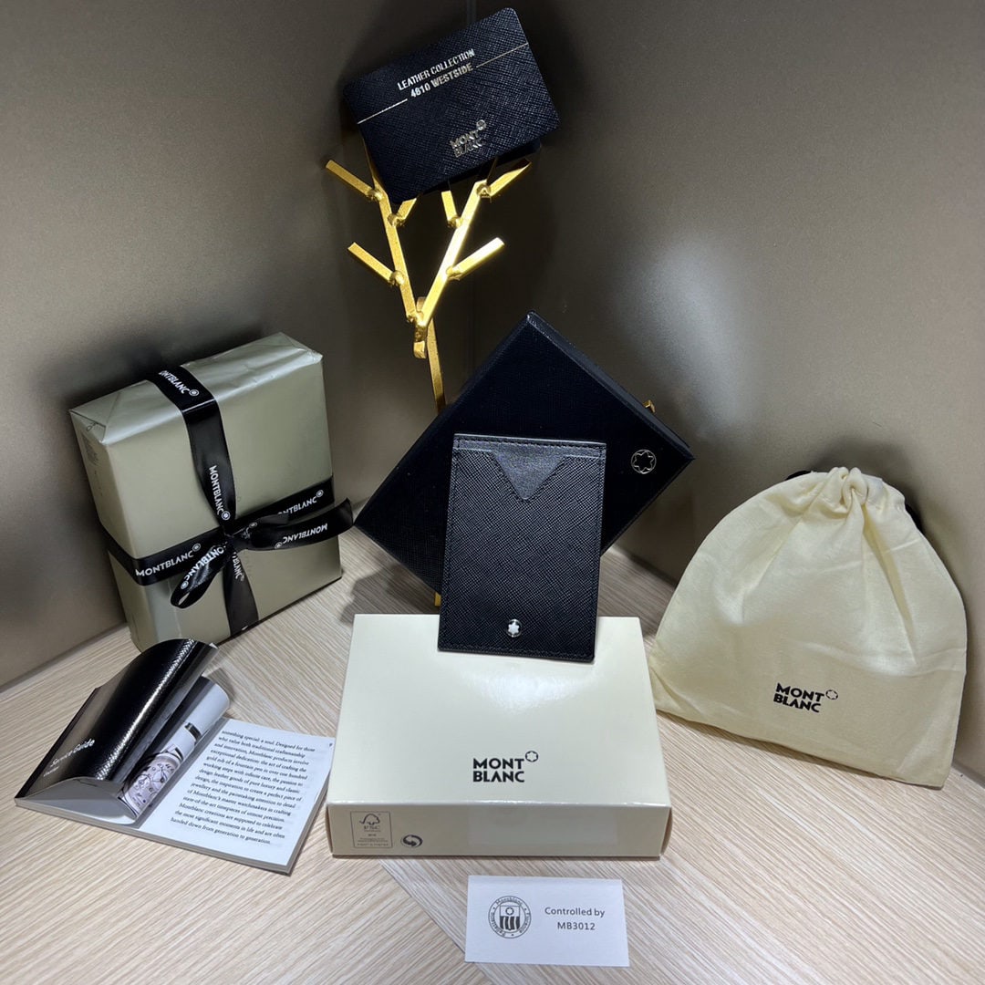 MONTBLANC Masterpiece Series 3-Card Slot Wallet: We offer FREE SHIPPING for both domestic and international clients who bid over $500. MONTBLANC Masterpiece Series 3-Card Slot Wallet Material: Top-grain embossed cross-grain cowhide A wonderful gift 